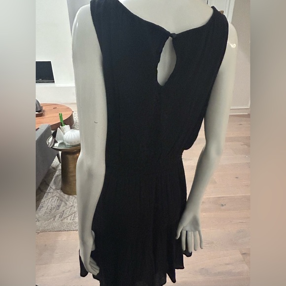 Lilly Rose Black Gauze and Crochet Trim Tiered Sundress - Picture 3 of 5